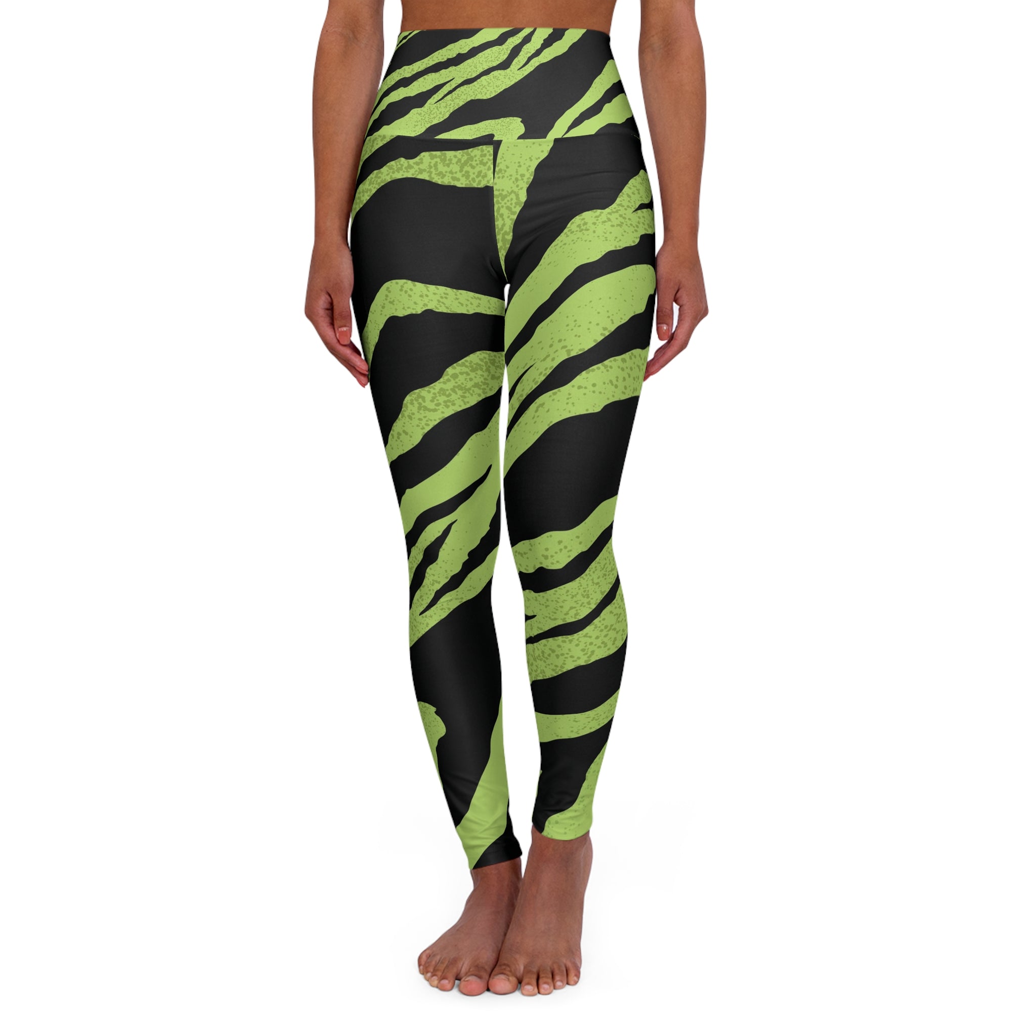 Tiger Stripe High Waisted Yoga Leggings for Active Lifestyle